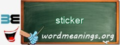 WordMeaning blackboard for sticker